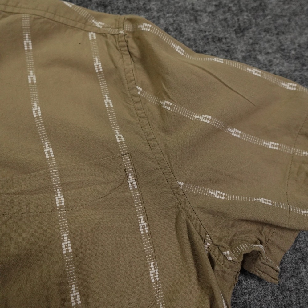 Katin Shirt Mens Medium Green Stripe Button Up Short Sleeve Casual Casual - Picture 12 of 14